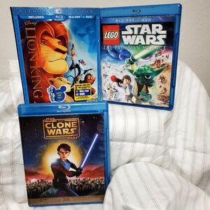 Blu-ray: Lion King. Palawan Menace. Star Wars Clone Wars. 44